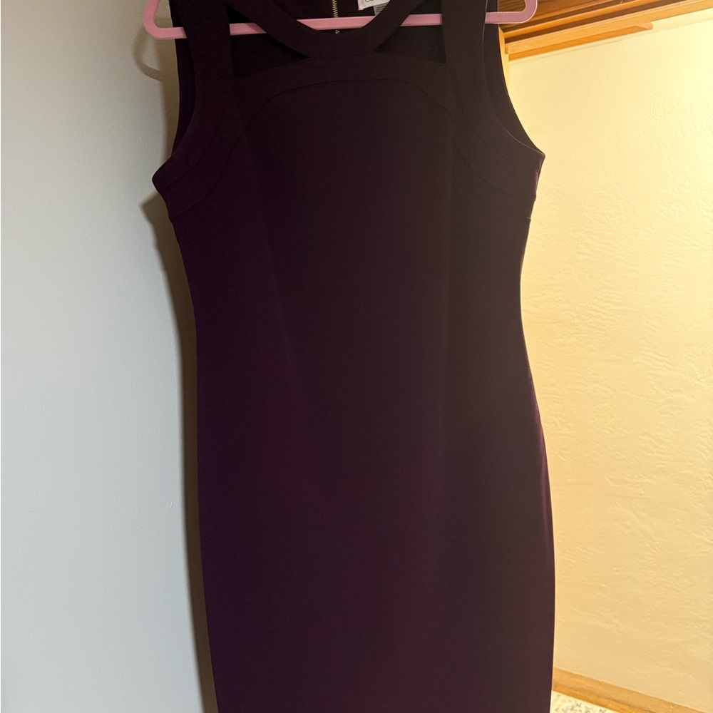 Calvin Klein Deep Purple Midi Dress